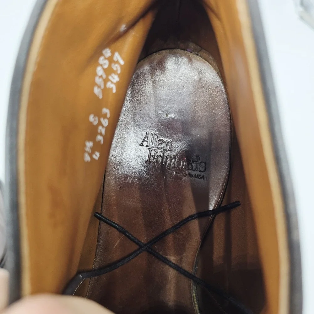 Allen Edmonds Chukka Boots Mens 9.5 E Malvern Brown Leather Casual Ankle Lace Up